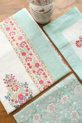 Bedsheets - King Percale cotton handblock print bedsheets