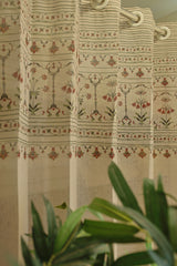 Curtains:Handblock printed curtains(sheer and opaque)