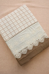Bedsheets - Premium King soft cotton lace bedsheets majestic