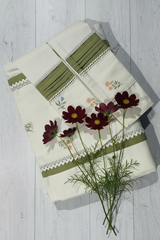 Bedsheets - King premium Machine Embroidery Bedsheet multi