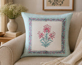 Handblock cushion cover 16×16 inches
