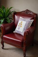 Handblock cushion cover 16×16 inches