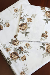 King Size Soft Cotton Botanical Floral Bedsheet Set satin glory