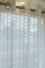 Curtains - Premium Embroidery sheer curtains ( Merano zinnia ) white base shade prebooking