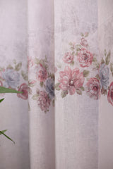 Curtains:English floral printed curtains(sheer and opaque)
