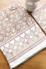Bedsheets - Super king Mugal premium handblock cotton bedsheets
