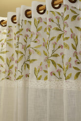 Curtains-Premium embroidery designer sheer curtains