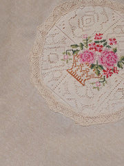 Chair back / sofa back - cross stitch embroidery 5 seater Cottage Rose Collection