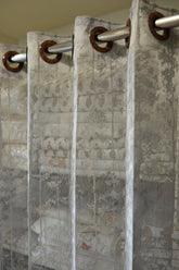 Curtains - Embroidery Sheer curtains grey shade prebooking (description )