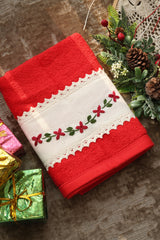 Towels : Embroidery Turkey towels Xmas edition