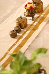 Onam Striped Table Runner - 6 seater