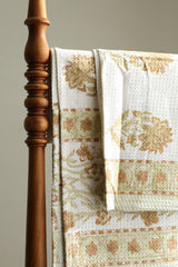 Towels - Waffle Handblock print Towel Set