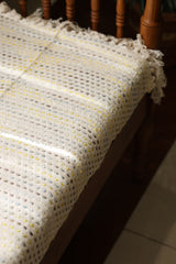 Handwoven Jute Polka Dot Sofa Throw