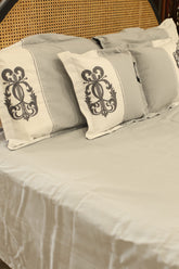 Bedsheets - Premium machine embroidery King soft cotton bedsheets fem budget full bedding set