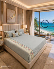 Full bedding set - Premium embroidery 5 pcs set