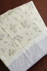 Bedsheets - Premium King soft cotton floral designer lace bedsheets Ruffles