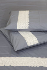Premium Soft Cotton Lace Bedsheet Set – King Size