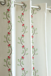 Curtains - Rose Vine Printed Opaque Curtain Harmony