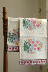 Towels - Waffle Handblock print Towel Set
