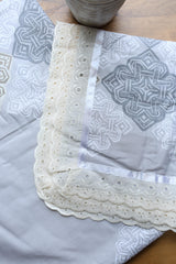Bedsheets - Queen soft cotton lace bedsheets flora & lace