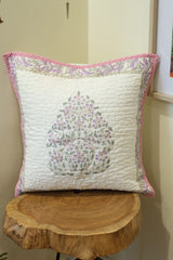 Cushion covers - quilted Handblock print