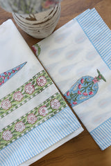 Bedsheets - King Percale cotton handblock bedsheets