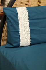 Premium Soft Cotton Lace Bedsheet Set – King Size