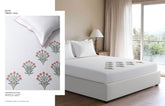 Bedsheets - King Premium machine embroidery bedsheets Sansaar : Saembro white collection