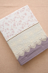 Bedsheets - Premium King soft cotton lace bedsheets majestic