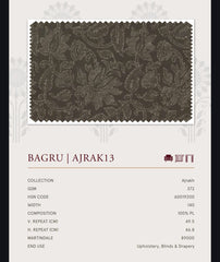 Upholstery fabrics -Ajrakh(Bagru)