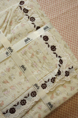 Bedsheets - Premium King soft cotton lace bedsheets majestic