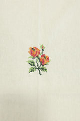 Table cloth - 6 seater cross stitch embroidery white base