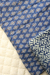 Bedsheets - Super king pure cotton handblock bedsheets indigo