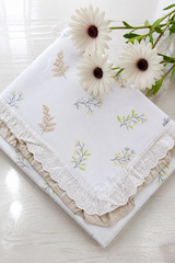 Bedsheets - Premium King cotton lace bedsheets majestic