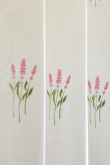 Curtains - Opaque floral curtains white base meadow