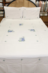 Bedsheets - Queen premium cross stitch embroidery bedsheets