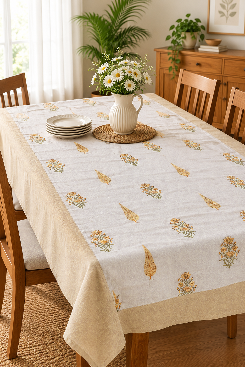 Table cloths - 6 seater Handblock