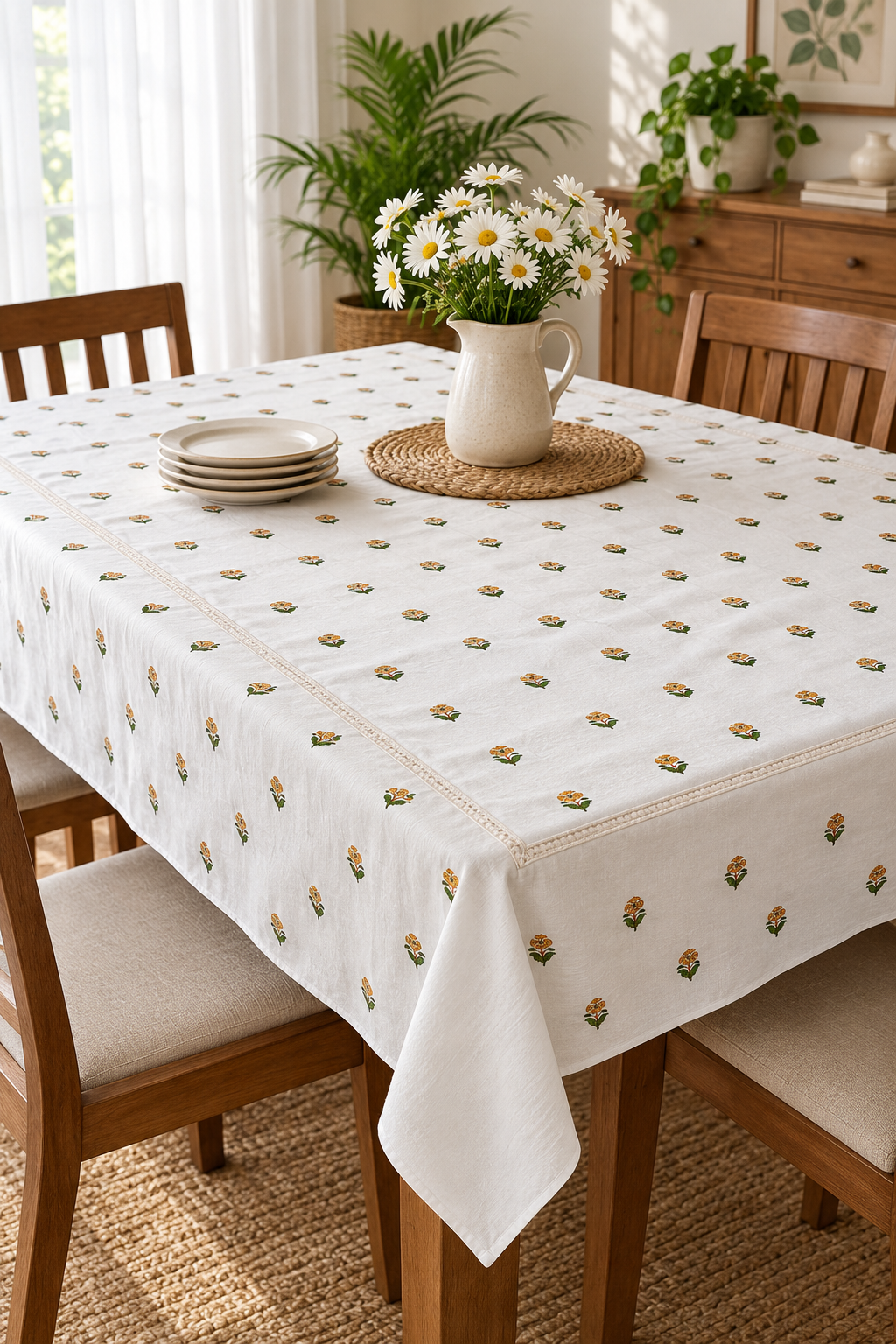 Table cloths - 6 seater Handblock