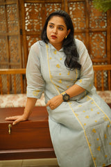 Kurti Dress : Blue and Yellow