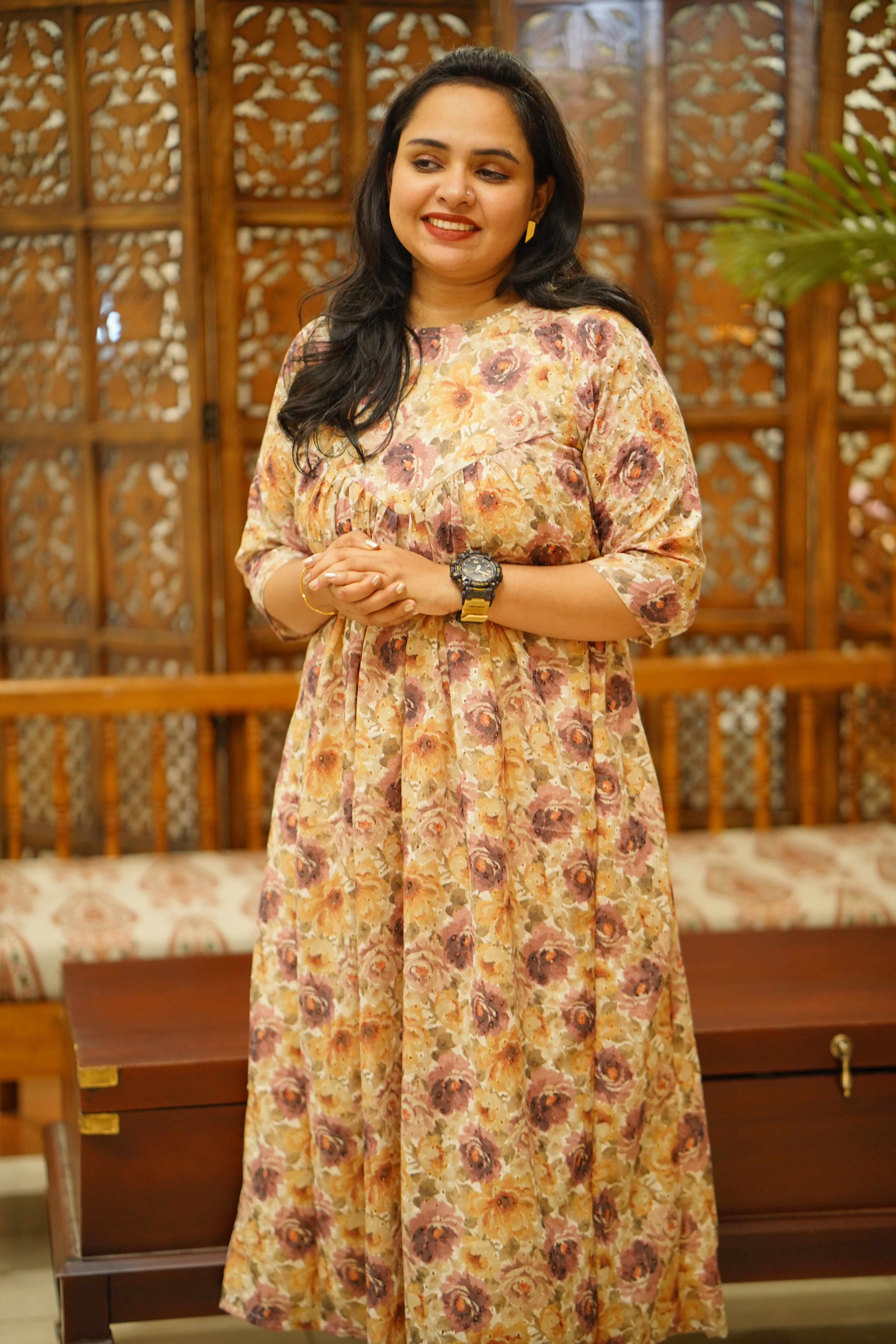 Floral Hackoba Dress