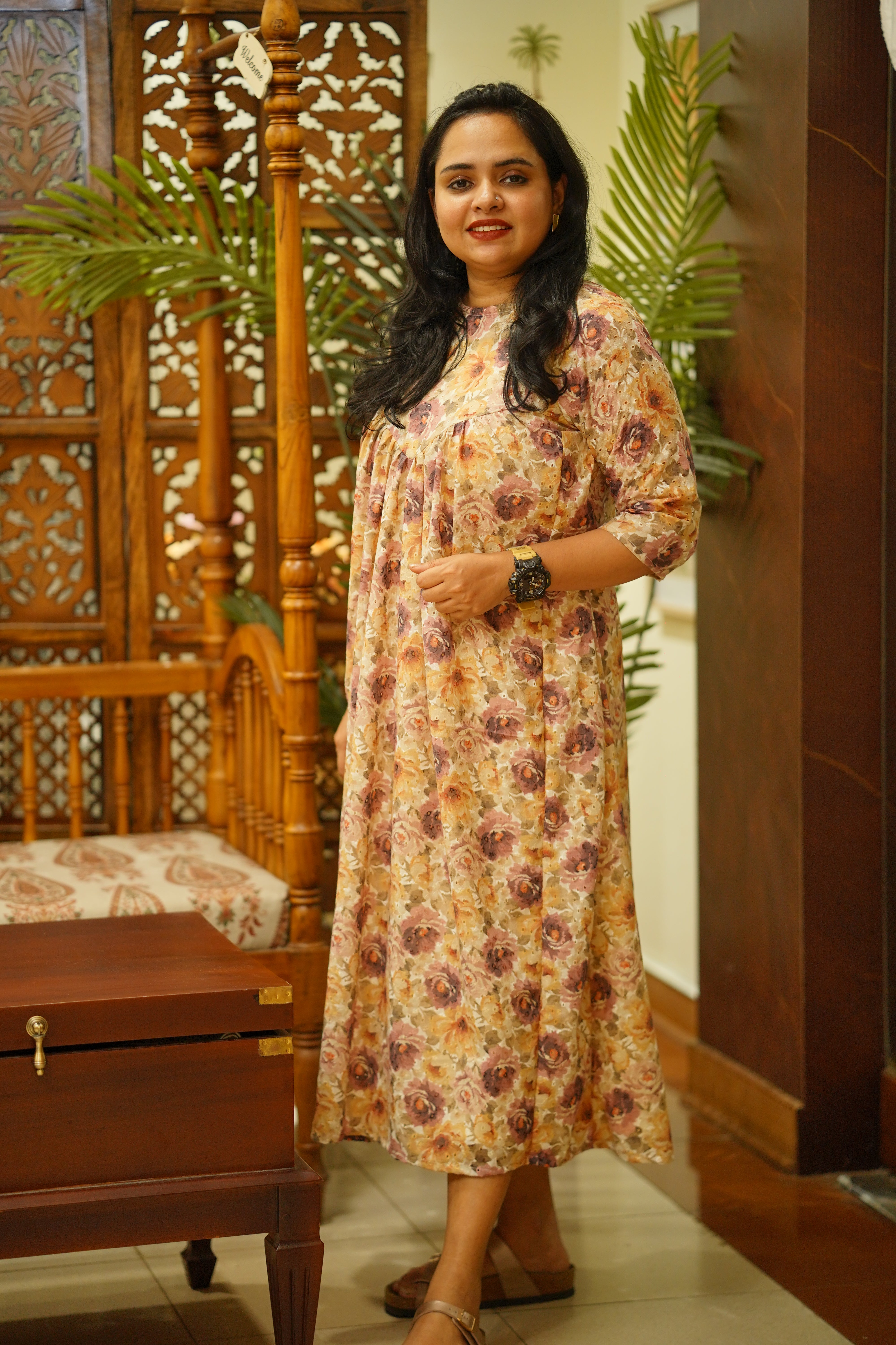 Floral Hackoba Dress