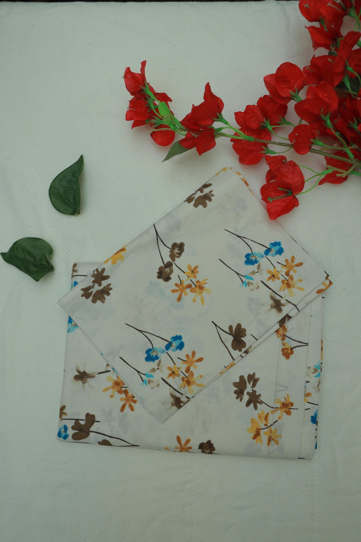 Bedsheet - Single soft cotton(whitish colour)