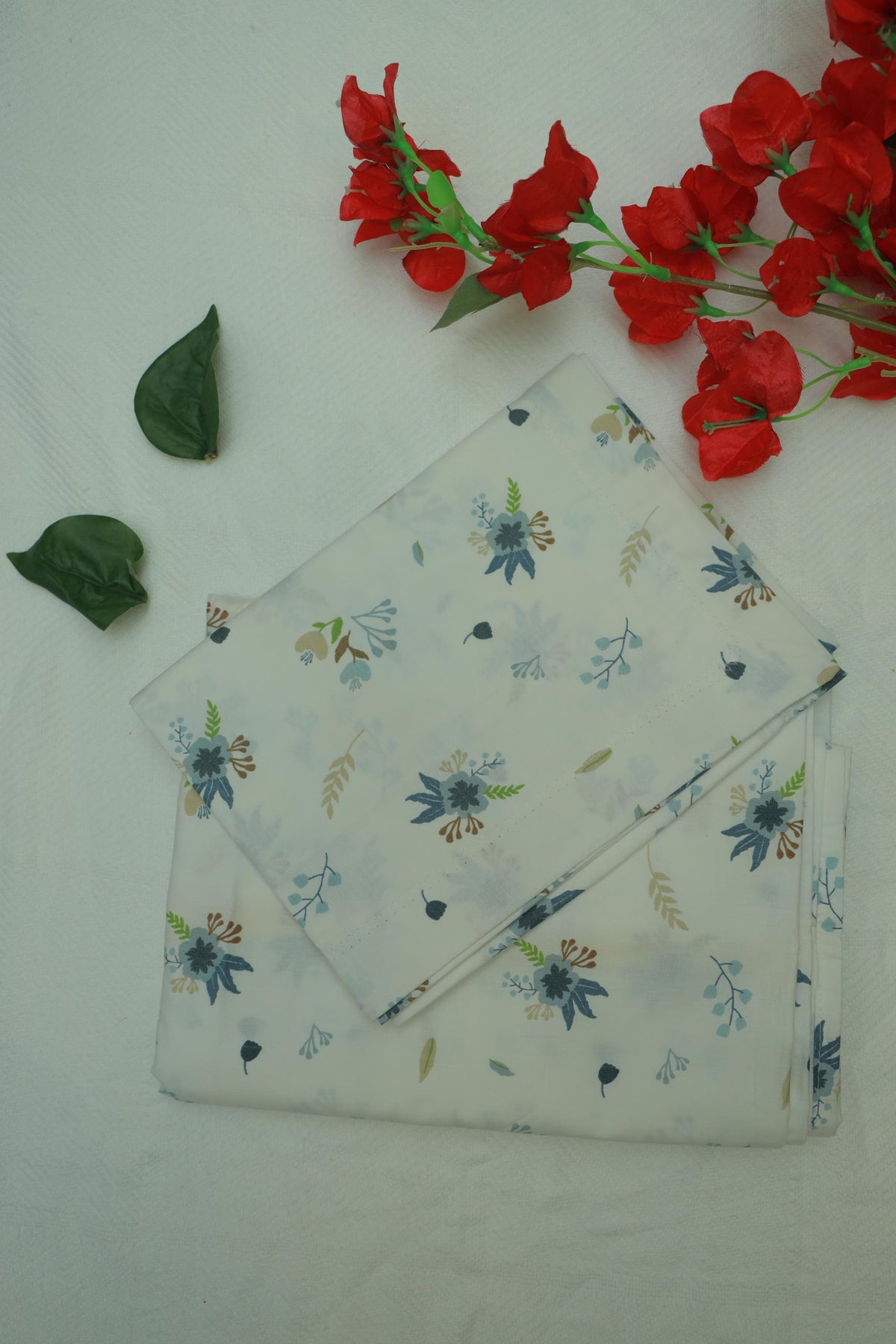 Bedsheet - Single soft cotton(whitish colour)