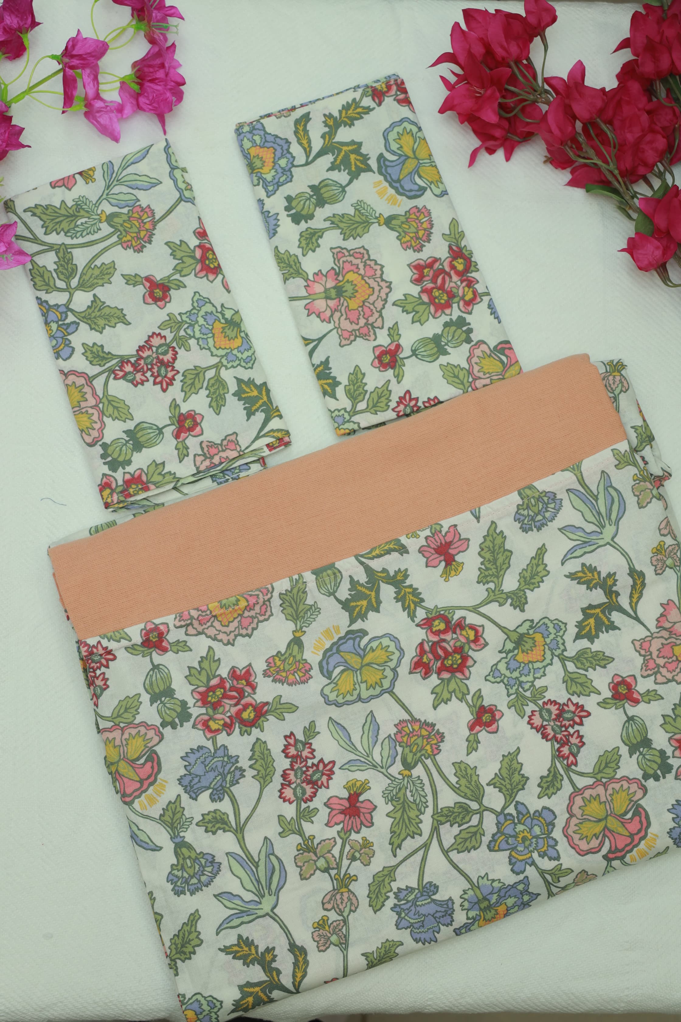 Bedsheets-Queen daily use border bedsheets