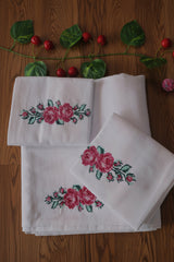 Bedsheets - Queen cross stitch embroidery bedsheets