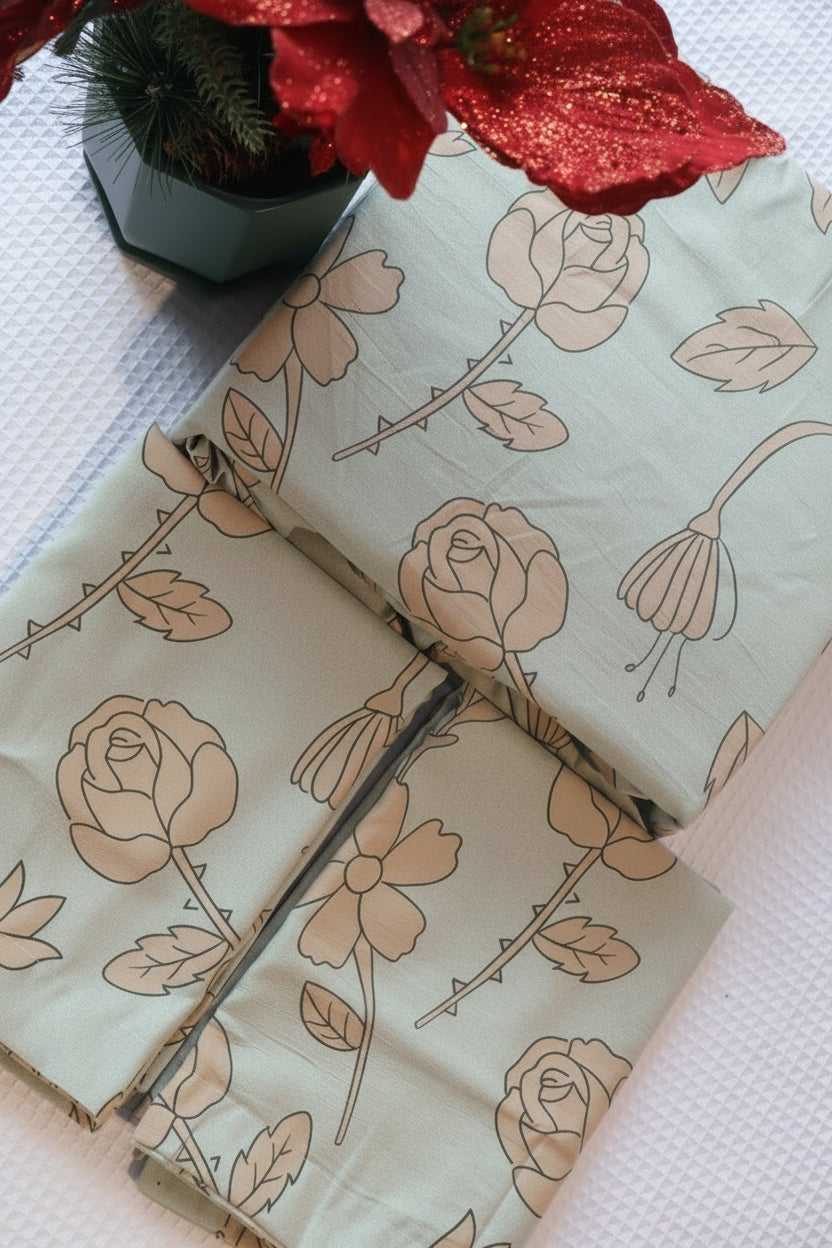 Queen Soft Floral Bedsheet