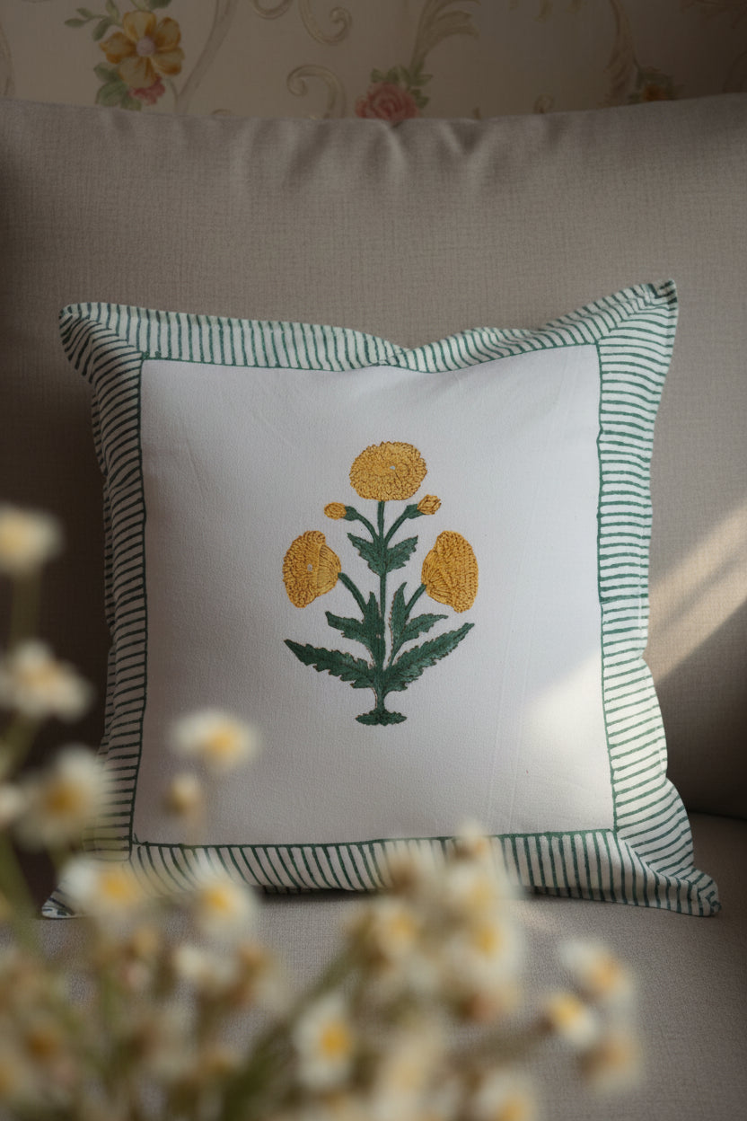 Cushion Cover | Handblock Cushion Cover 16*16 inches