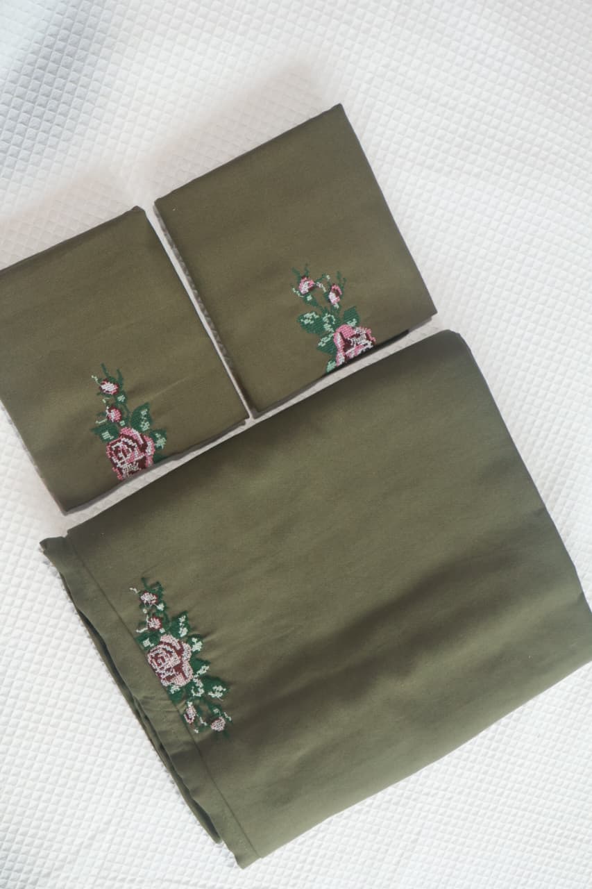 King Cross stitch Cotton Bedsheet