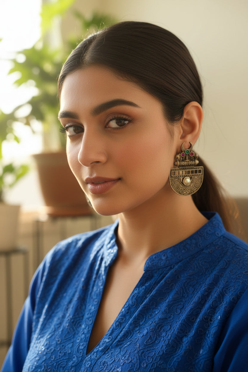 Oxidised earrings