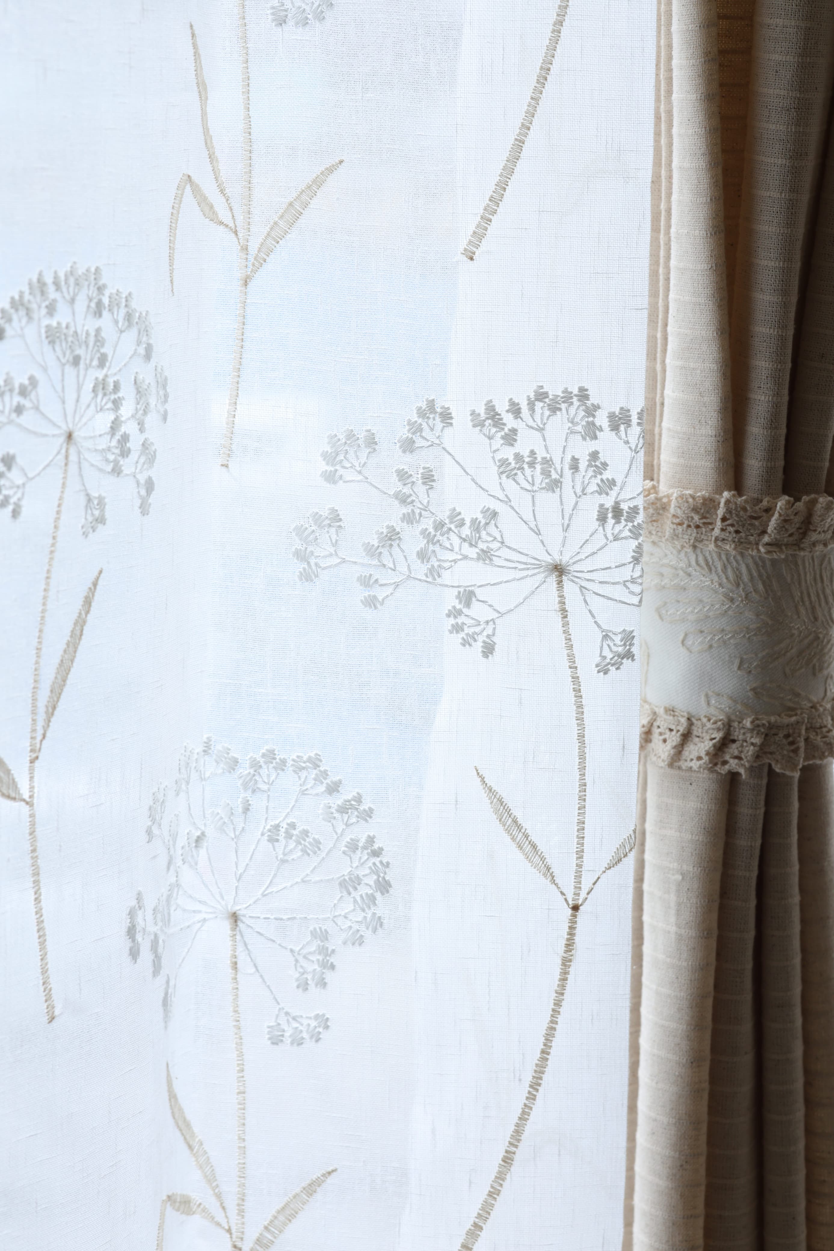 Premium Embroidery Sheer Curtain - Florence